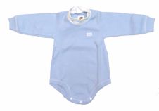 Body Manga Larga Media Polera Cuello Bordado