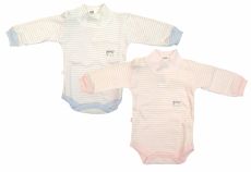 Body Manga Larga Media Polera Estampado Rayado