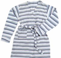 Bata Polar Estampado Rayado