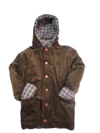 Camperon de Corderoy y Wata con Botones Capucha 