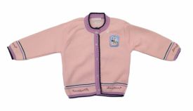 Cardigan Saquito de Cashmilon Nena Rayas y Bordado de Flores 