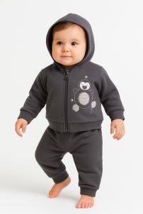 Conjunto Jogging de Campera Bordado Pinguino y Pantalon