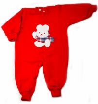 Enterito Frizado sin Pie con Conejo Bordado