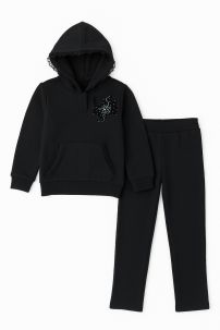 Conjunto Jogging Buzo con Capucha con Tachas y Pantalon