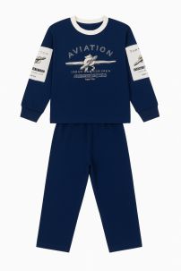 Conjunto Jogging Buzo Estampado Aeroplano y Pantalon