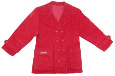 Blazer cruzado de corderoy rojo 