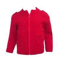 Campera Tejida con cierre y bolsillos