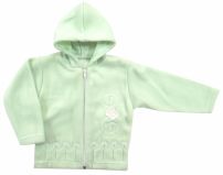 Campera de Polar con Capucha Bordado Flores y Mariposa