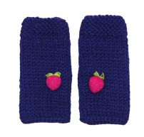 Polaina Tejido con Aplique de Frutillita