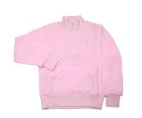 Campera Polar con Cierre Flor Bordada