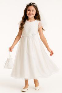 Vestido Comunion Con Mangas 