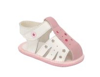 Sandalia Eco Cuero Con Velcro No Caminante 