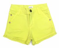 Short de Gabardina con Broderie