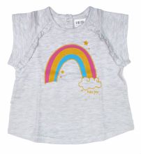 Remera Clavel Arcoíris Manga Corta