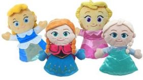 Titere Princesas - Peluche Plush- 33cm - Frozen Anna / Elsa - Princesas Aurora / Cenicienta