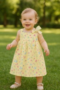 Vestido Tela Plana Con Bombacha Floreado