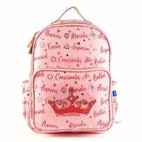 Mochila Espalda Princesas - Corona Metalica Aplicada - 40 cm // 16