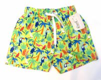 Short De Baño Poliester Con Cintura Elastiza y Regulable Con Suspensor