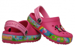 Zueco Crocks Crocs Con Banda y Aplique Peppa Pig 
