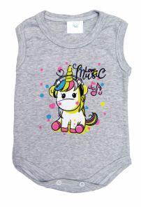 Body Interior Sin Mangas Musculosa De Algodon Estampado Unicornio 