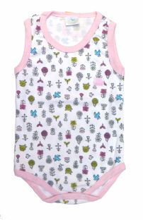 Body Interior Sin Mangas Musculosa De Algodon Estampado Floreado 