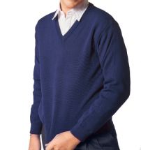 Sweater Pullover Escote V Colegial  Tejido 