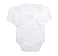 Body Manga Larga Con Picot y Bordado