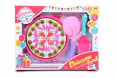 Torta en Porciones con Plato, Cortador y Espátula