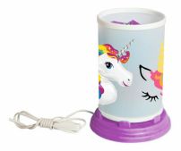Velador Giratorio UNICORNIO- Cilindrico con estampa interior