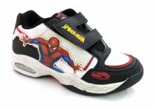 Zapatilla footy blanco con negro con estampita de spider-man Varón 