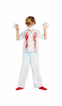 Disfraz Halloween Enfermero Ensangrentado - Incluye Barbijo 