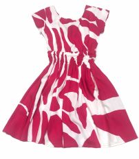 Vestido Fibrana Estampado con Nudo