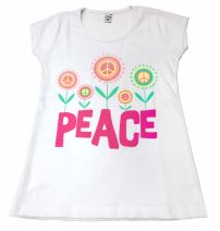 Remera Nena Manga Corta Peace