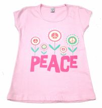 Remera Nena Manga Corta Peace