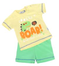 Conjunto Remera M/C con Short Estampa Dinosaurio