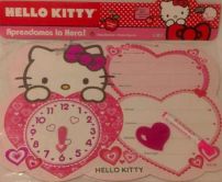 Pizarra Hello Kitty Aprendamos la hora incluye marcador 