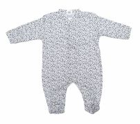 Enteriro Con Pie Manga Larga Algodon Estampado Floreado 