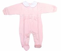 Enterito Con Pie Manga Larga Liso Desagujado Cuello Baby 