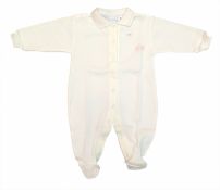 Enterito Mic Mac De Morley Cuello Tejido Manga Larga Liso con Pie y Broches Adelante