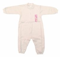 Enterito Manga Larga Con Pie Estampado Lunares 