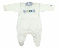 Enterito Manga Larga Con Pie Rayado 