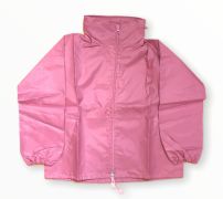  Campera Rompeviento Silver basico con cierre y capucha 