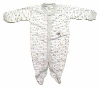 Enterito Manga Larga Cuello Mao Con Pie Estampado 