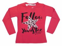 Remera Manga Larga Estampada Con Glitter - Follow Your Star