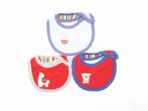 Babero Chico Toalla y Algodon Bordado