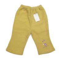 Pantalon Polar Bordado Flores Liso