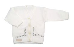 Saquito de Cashmilon Bordado Flores Rococo