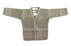 Saquito de Cashmilon Lisos Escote en V combinados 2 colores