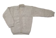 Saquito Tejido de Cashmilon Escote V con ochos