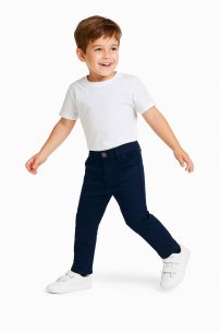 Pantalon de Gabardina Con Cintura Regulable